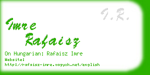imre rafaisz business card